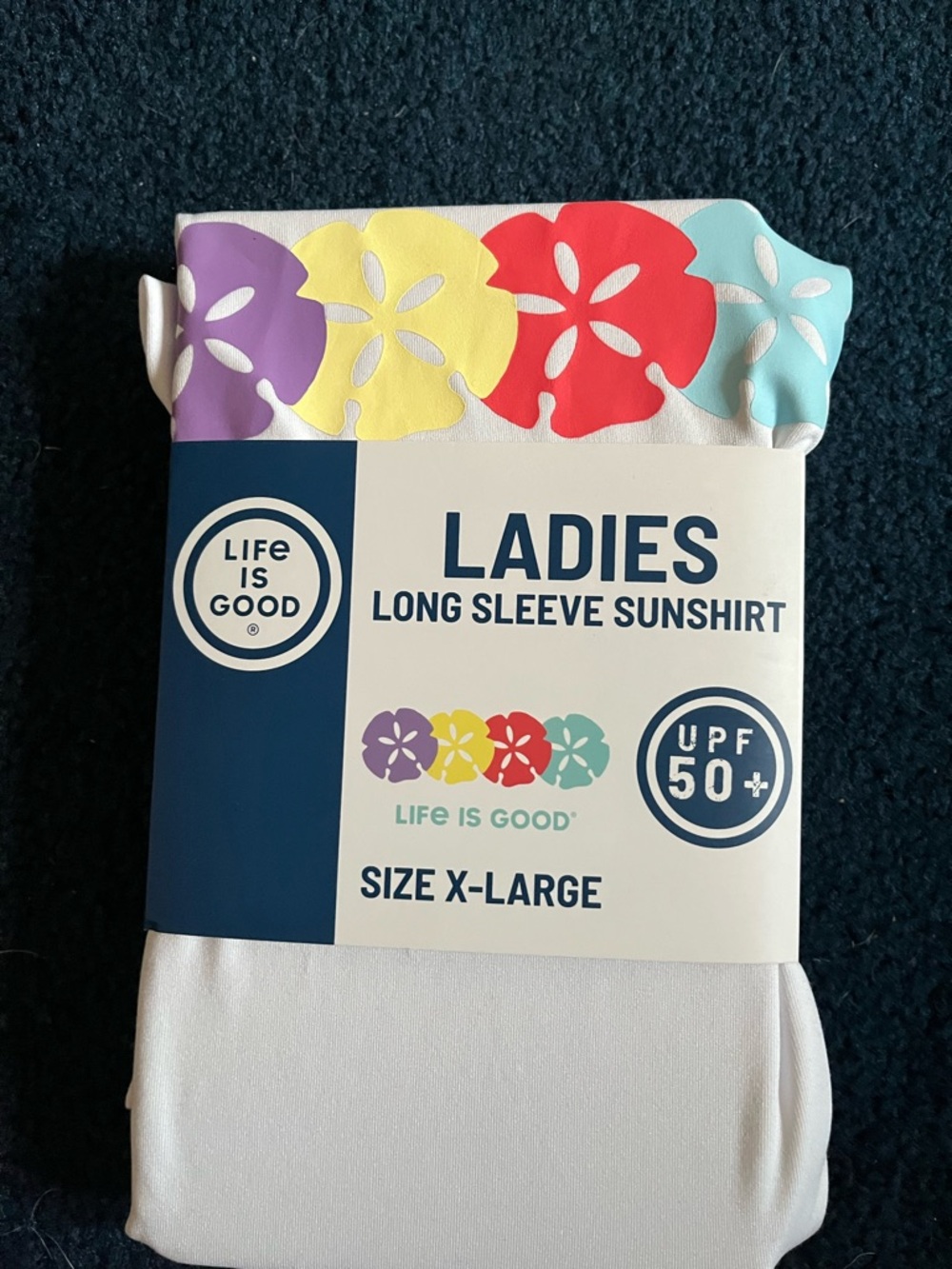 Life Is Good White Ladies Long Sleeve Sunshirt